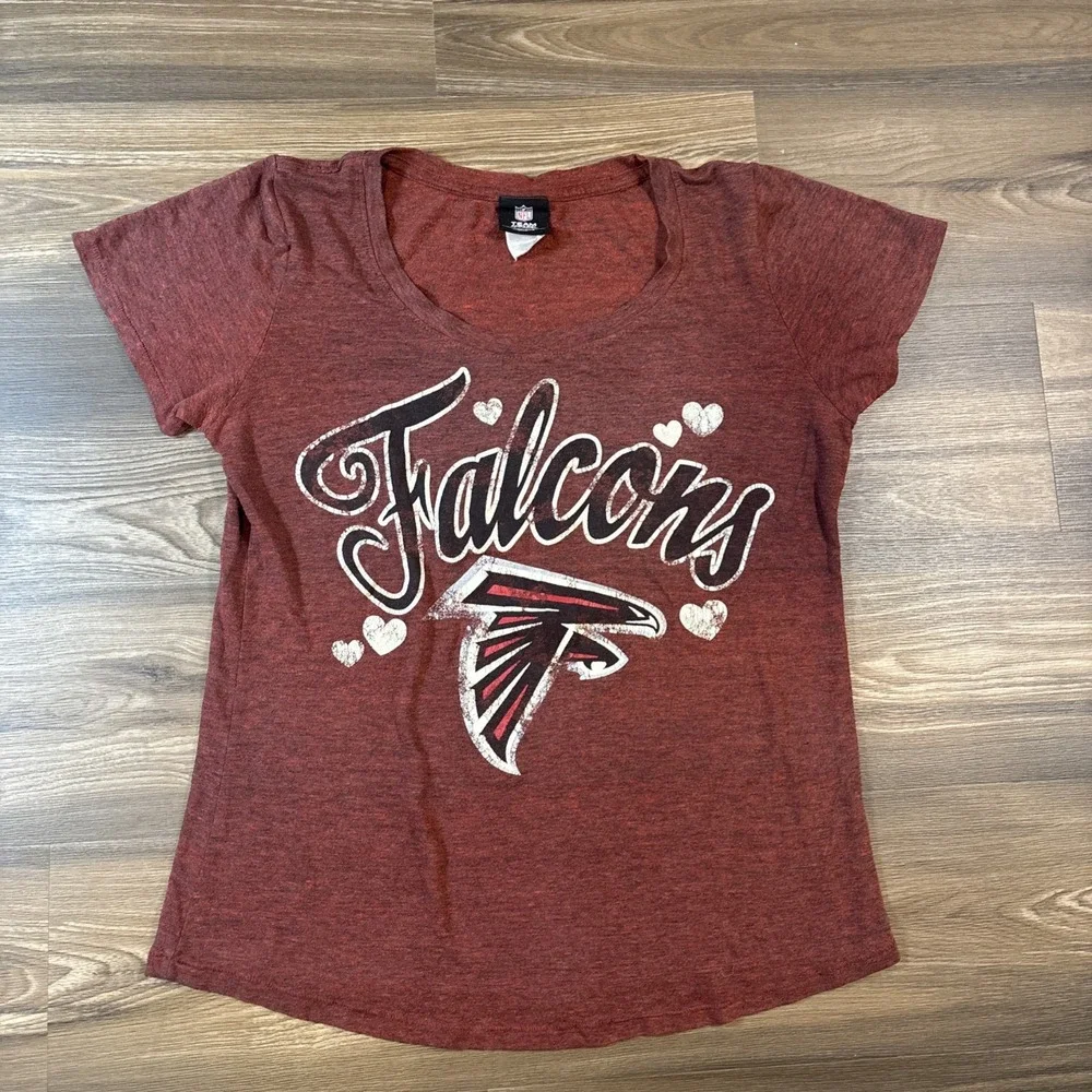 NFL Atlanta Falcons Team Apparel Womens Short Sleev Graphic